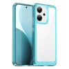 Противоударный чехол Colorful Acrylic Series с цветной силиконовой боковиной на OPPO Reno14 Global - синий