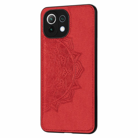 Чехол Mandala Embossed Cloth на Xiaomi Mi 11 Lite/Mi 11 Lite NE - красный