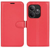 Чохол-книжка Litchi Texture для Realme GT 6 5G - пурпурно-червоний