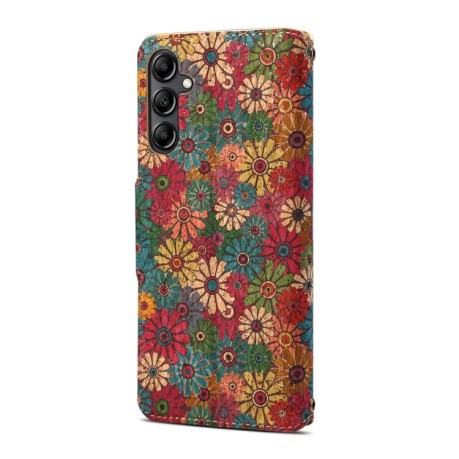 Чехол Denior Oil Wax Cowhide Plating для Samsung Galaxy S24 5G - разноцветные