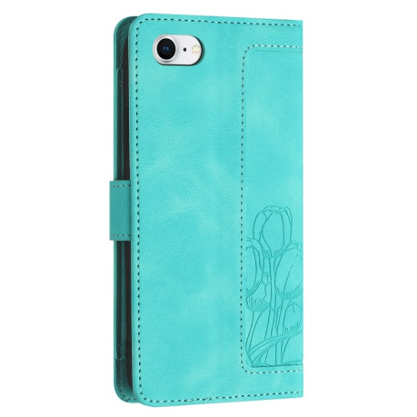 Чохол-книжка Tulips Embossed Leather для iPhone 16e - зелений
