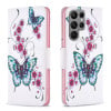 Чехол-книжка Colored Drawing Pattern для Samsung Galaxy S24 Ultra 5G - Butterfly