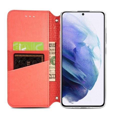 Чехол-книжка Blooming Mandala для Samsung Galaxy S22 5G - красный