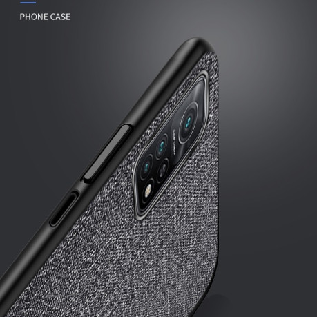 Чохол протиударний Cloth Texture на Xiaomi Mi 10s - чорний