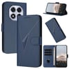 Чехол-книжка Triangle Pattern Buckle Clasp Leather на Xiaomi Redmi Note 14 Pro 4G - синий