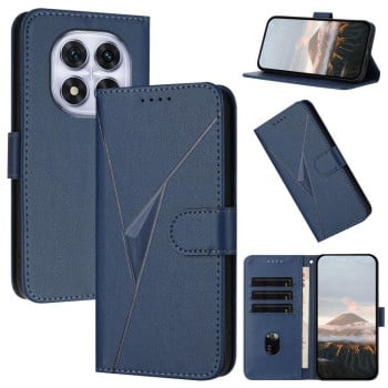 Чехол-книжка Triangle Pattern Buckle Clasp Leather на Xiaomi Redmi Note 14 Pro 4G - синий