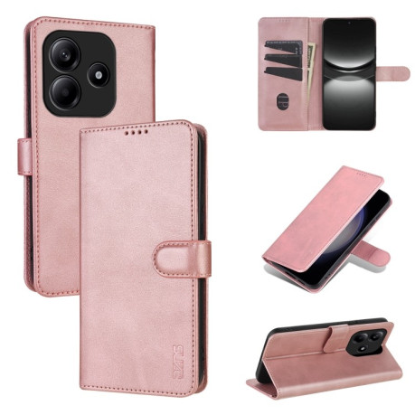 Чехол-книжка AZNS Skin Feel Calf Texture для Xiaomi Redmi Note 14 5G - розовое золото