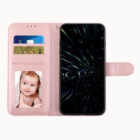 Чохол-книжка Stitching Calf Texture для Infinix Hot 50 4G - рожевий