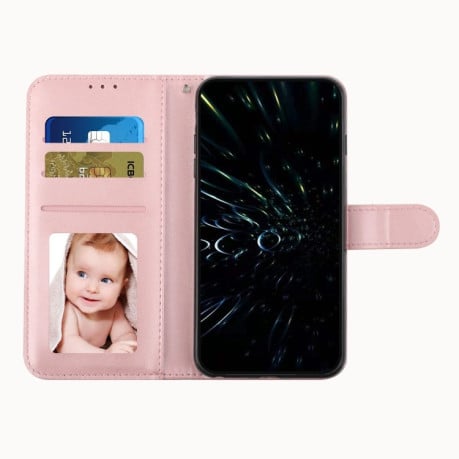 Чохол-книжка Stitching Calf Texture для Samsung Galaxy S23 FE 5G - рожеве золото