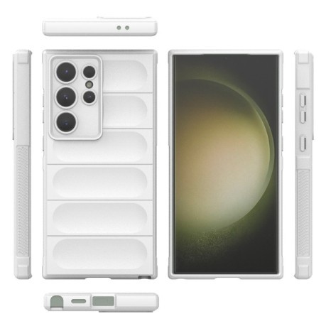 Силиконовый чехол Magic Flannel для Samsung Galaxy S24 Ultra 5G - белый