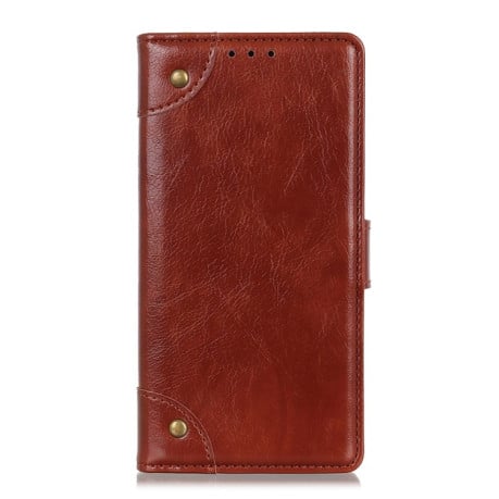 Чохол-книжка Copper Buckle Nappa Texture на Xiaomi Redmi Note 10/10s/Poco M5s - коричневий