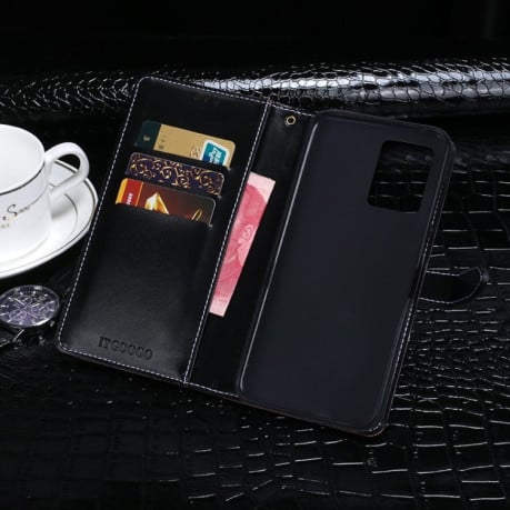 Чохол-книжка idewei Crocodile Texture для Realme 9 Pro Plus - темно-коричневий