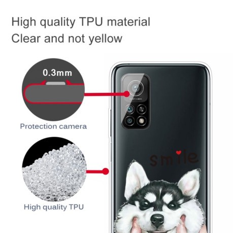 Протиударний чохол Colored Drawing Clear на Xiaomi Mi 10T / 10T Pro - Pinch Face Dog