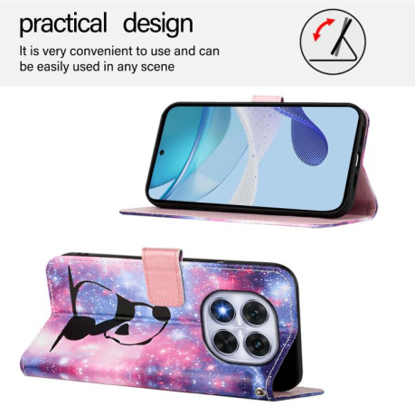 Чохол-книжка Colored Drawing Pattern Plain Weave Leather для Xiaomi Redmi Note 14 Pro 5G/Poco X7 - Panda