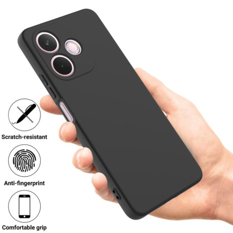 Силіконовий чохол Solid Color Liquid Silicone на OPPO A5 Pro 4G - чорний