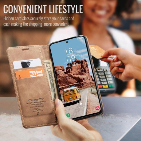 Чохол-книжка CaseMe-013 Multifunctional  для Samsung Galaxy S25+ 5G - коричневий