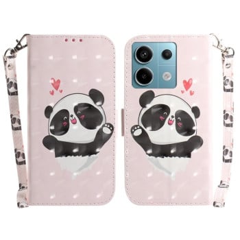 Чехол-книжка 3D Colored Horizontal для Xiaomi Redmi Note 13 Pro 5G/Poco X6 5G - Panda