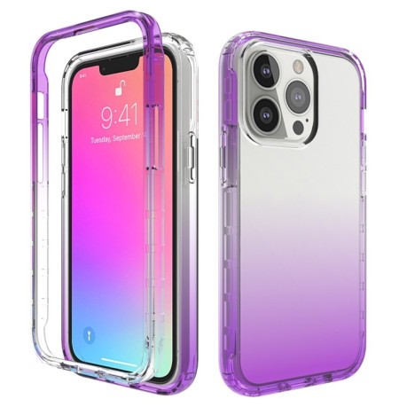 Чохол протиударний Two-color Gradual Change для iPhone 13 Pro - фіолетовий