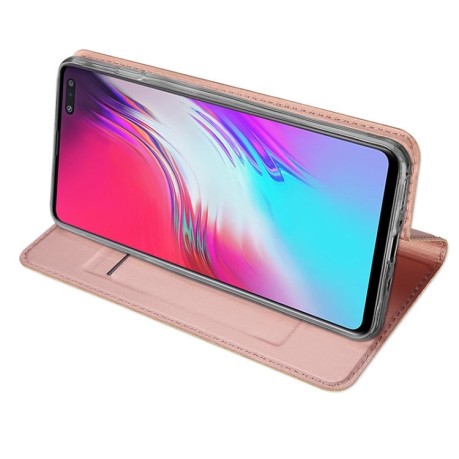 Чехол-книжка DUX DUCIS Skin Pro Series на Samsung Galaxy S10 5G-розовое золото