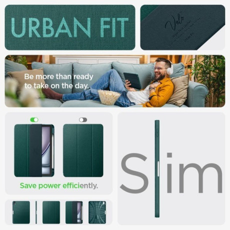 Оригинальный чехол Spigen Urban Fit для iPad Air 10.9' - Green