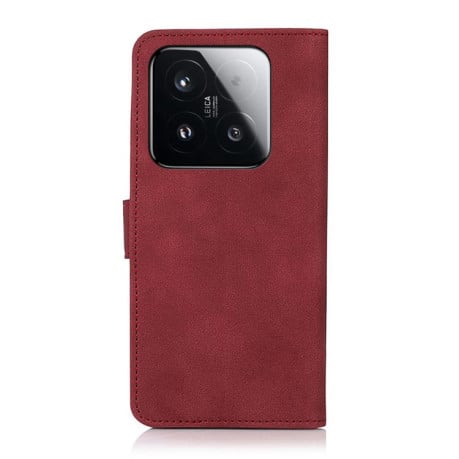 Чехол-книжка KHAZNEH матовая фактура на Xiaomi 15T 5G - красный