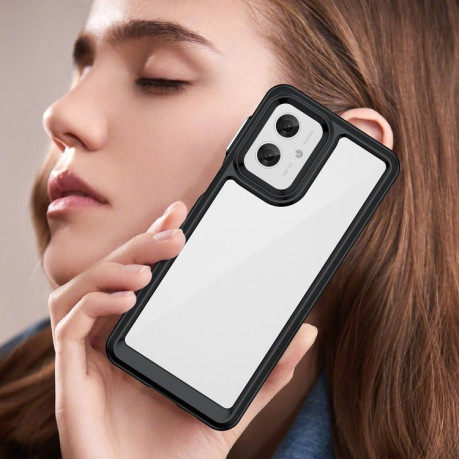 Протиударний чохол Colorful Acrylic Series для Motorola Moto G55 5G - чорний