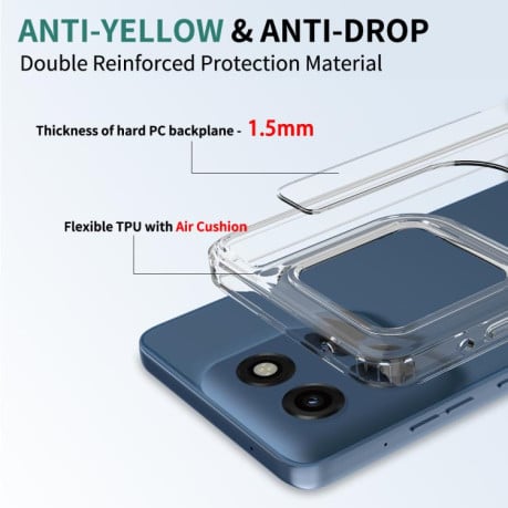 Акриловий протиударний чохол HMC для Motorola Edge 60 Stylus - прозорий