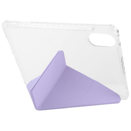 Чехол-книжка Clear Acrylic Demation Leather для Redmi Pad SE 11 2025 / Pad 2 - фиолетовый