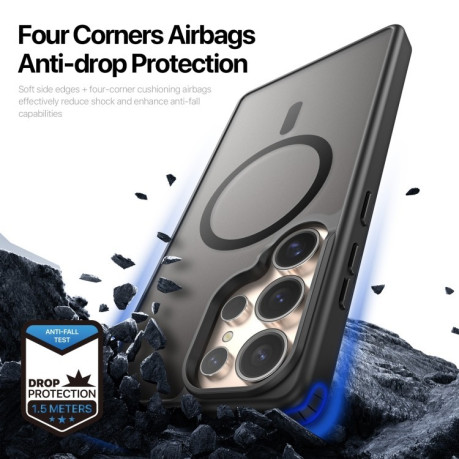 Чехол DUX DUCIS Yind Series MagSafe TPU Hybrid PC на Samsung Galaxy S25 Ultra 5G - черный