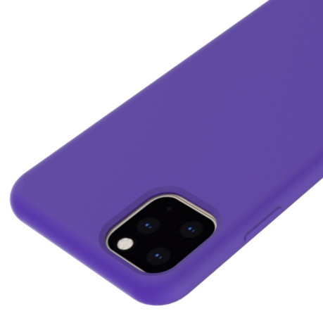Силиконовый чехол Solid Color Liquid на iPhone 11 Pro Max-пурпурно-красный