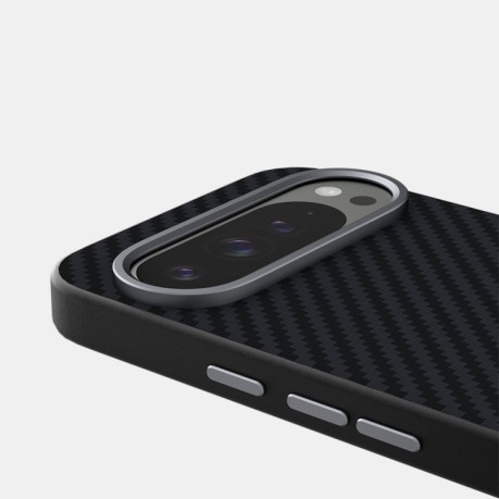 Ультратонкий чохол ABEEL C Carbon Fiber Series 6D Micro Relief MagSafe на Google Pixel 9a - чорно-синій