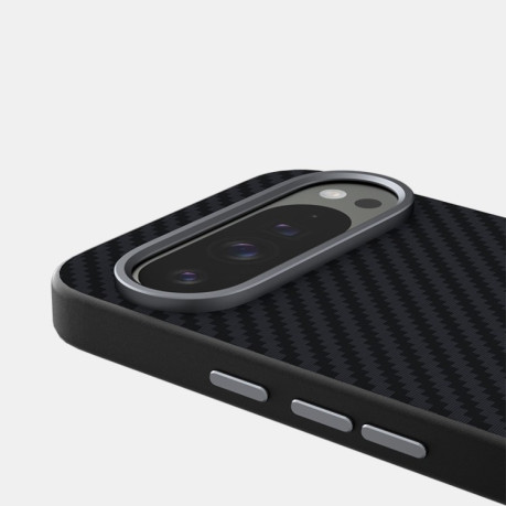 Ультратонкий чохол ABEEL C Carbon Fiber Series 6D Micro Relief MagSafe на Google Pixel 9a - чорний