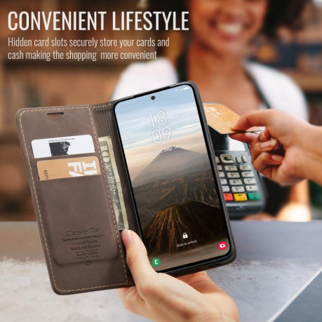Чохол-книжка CaseMe-013 Multifunctional  для Samsung Galaxy S25+ 5G - кавовий