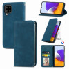 Чехол-книжка Retro Skin Feel Business Magnetic на Samsung Galaxy M32/A22 4G - синий