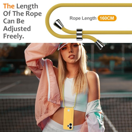 Силіконовий чохол Integrated Card Bag Solid Color Liquid Silicone на Xiaomi Poco M6 4G - жовтий