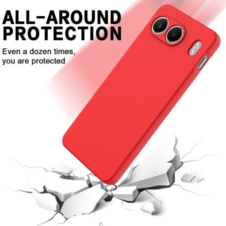 Силіконовий чохол Solid Color Liquid Silicone на OnePlus Nord 4 Pro XL - червоний