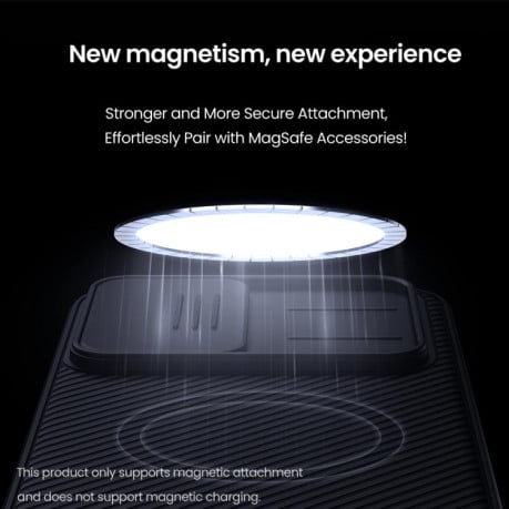 Противоударный чехол NILLKIN CamShield Pro со шторкой для камеры на Xiaomi Poco F7 - черный