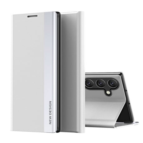 Чехол-книжка Electroplated Ultra-Thin для Samsung Galaxy A05s - белый