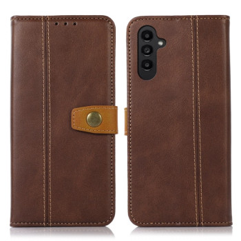 Чехол-книжка Stitching Thread для Samsung Galaxy A14 5G - кофейный