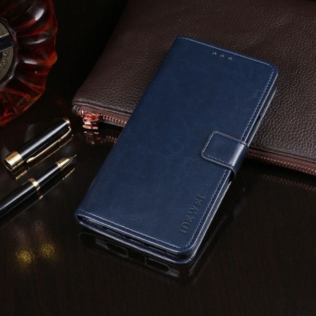 Чехол-книжка idewei Crazy Horse Texture для Samsung Galaxy M52 5G - темно-синий
