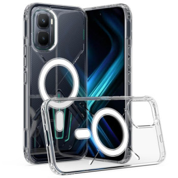 Чехол Clear Case с MagSafe гибрид твердого и мягкого материала на Infinix GT 50 Pro 5G — прозрачный