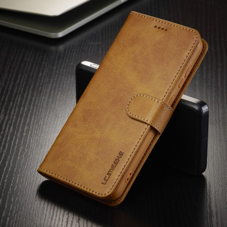Чохол книжка LCIMEEKE Calf Texture для Samsung Galaxy A16 5G - коричневий