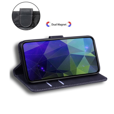 Чехол-книжка Tiger Embossing для Motorola Edge 50 Ultra - черный