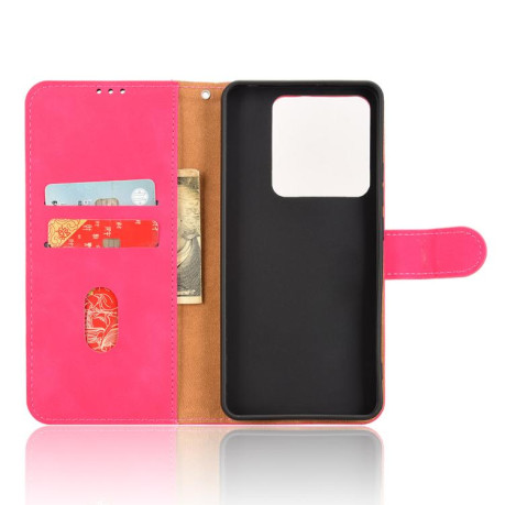 Чохол-книжка Retro Skin Feel Business Magnetic на Xiaomi Poco M7 Pro 5G - пурпурно-червоний