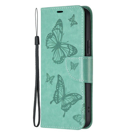 Чохол-книжка Butterflies Pattern для Samsung Galaxy A15 5G - зелений