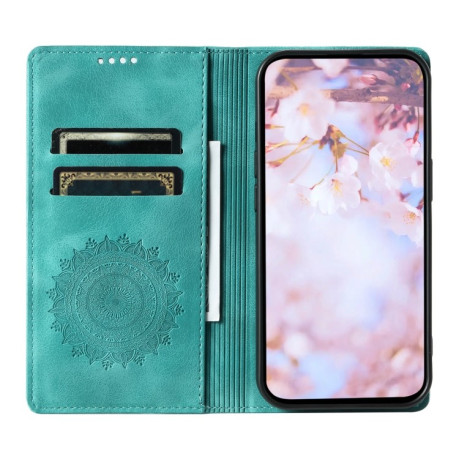 Чехол-книжка Totem Embossed Magnetic Leather для Xiaomi 14 Pro - зеленый