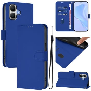 Чохол-книжка з м'яким покриттям (Skin Feel) зі шнурком на Infinix Smart 20 4G / X6840 — темно-синій
