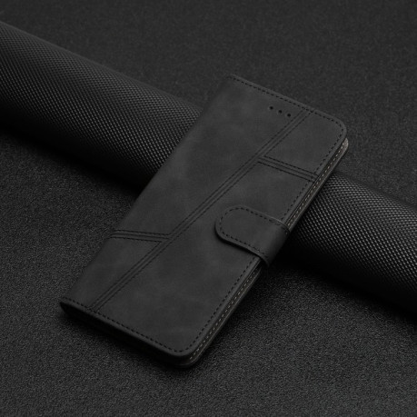 Чехол-книжка Stitching Skin Feel для iPhone 16 Pro Max - черный