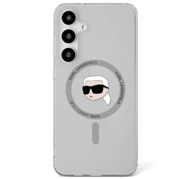 Оригінальний чохол Karl Lagerfeld Button Karl Head Printed Logo MagSafe для Samsung Galaxy S25 - black