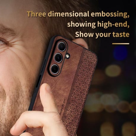 Чехол AZNS с 3D-тиснением и мягким покрытием Skin Feel на Samsung Galaxy A17 4G / 5G - черный